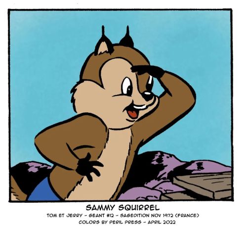 Sammy Squirrel is the best friend of Wuff the Prairie Dog in the Wuff the Prairie Dog stories in num