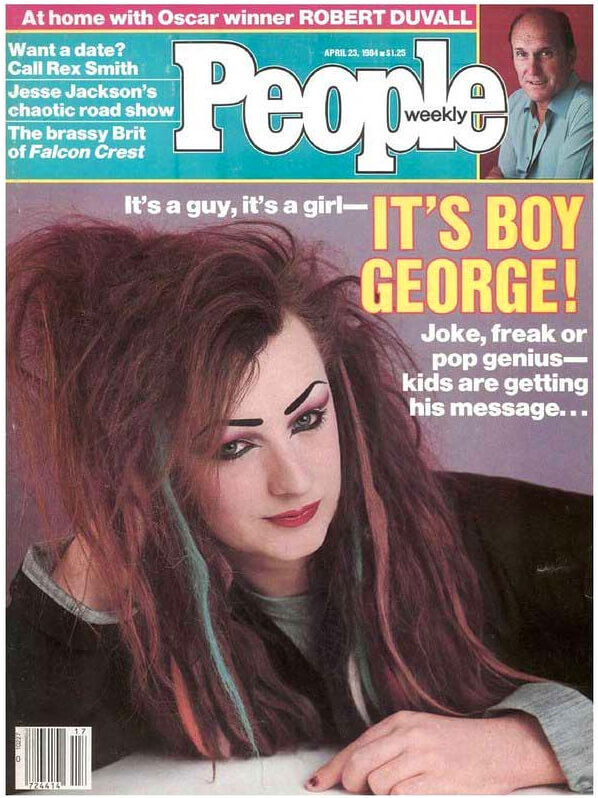 <p>Boy George on the front cover of People Weekly magazine, April 23 1981.</p>