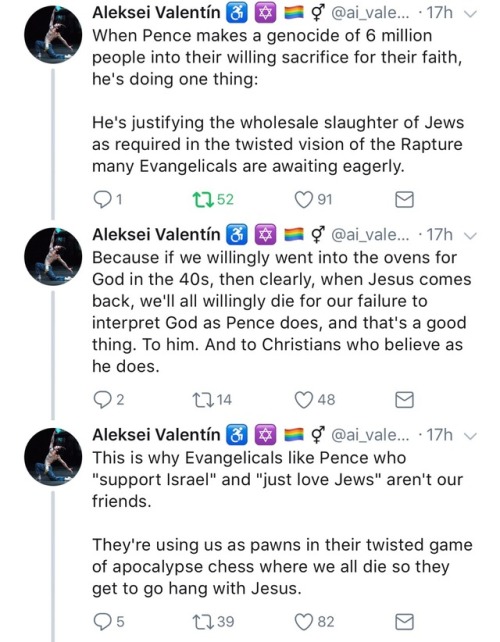 blueeyeddl:I found this really excellent thread on Twitter that pretty much nails why Pence’s 