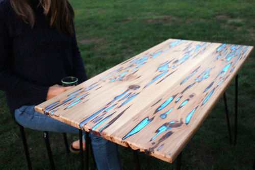 digitalramen: This video shows how Mike Warren created his “Glow Table” by filling in 