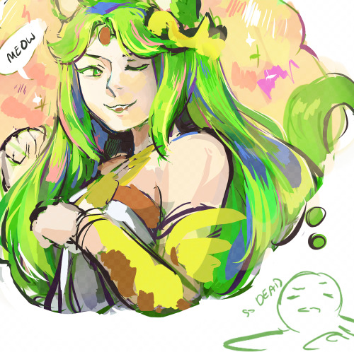 verifying:  art style meme from twitter.. + palutena  im so so so dead rn  