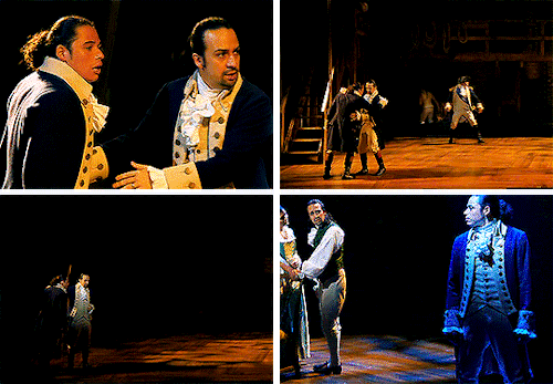 lupinsremus:LIN-MANUEL MIRANDA and ANTHONY RAMOS as Alexander Hamilton and John Laurens in Hamilton 