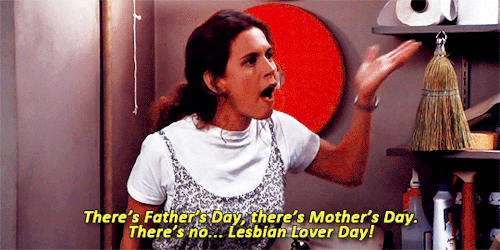 filmtvdaily:“There’s Father’s Day, there’s Mother’s Day. There’s no… Lesbian Lover Day!”FRIENDS | Th