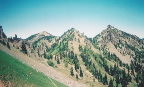 Pacific Crest Trail Just Beyond Sourdough Gap, Washington, 1998.The trail splits near this point. I 