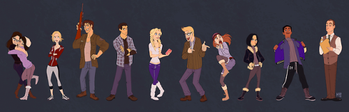 fancyh-art: Until Dawn PlayersThose friends who hate each other from Until Dawn… and also the analys