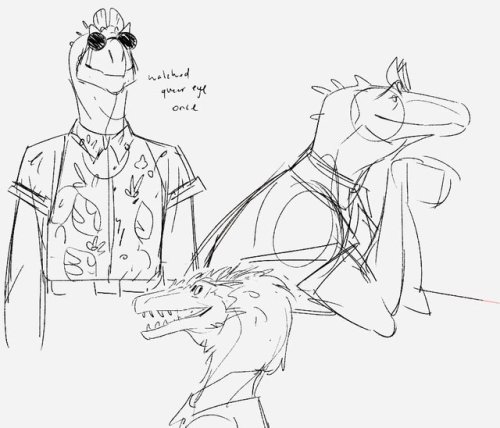 orcafall:hope u all like dinosaur furries!!! here’s some self indulgent characters i made for myself, i love them