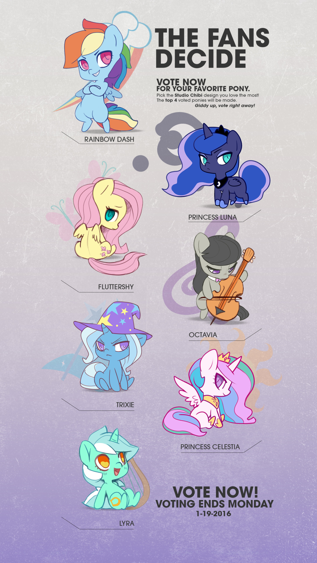 mlp-merch:  @welovefinetees You can now vote which characters will be made into Chibi