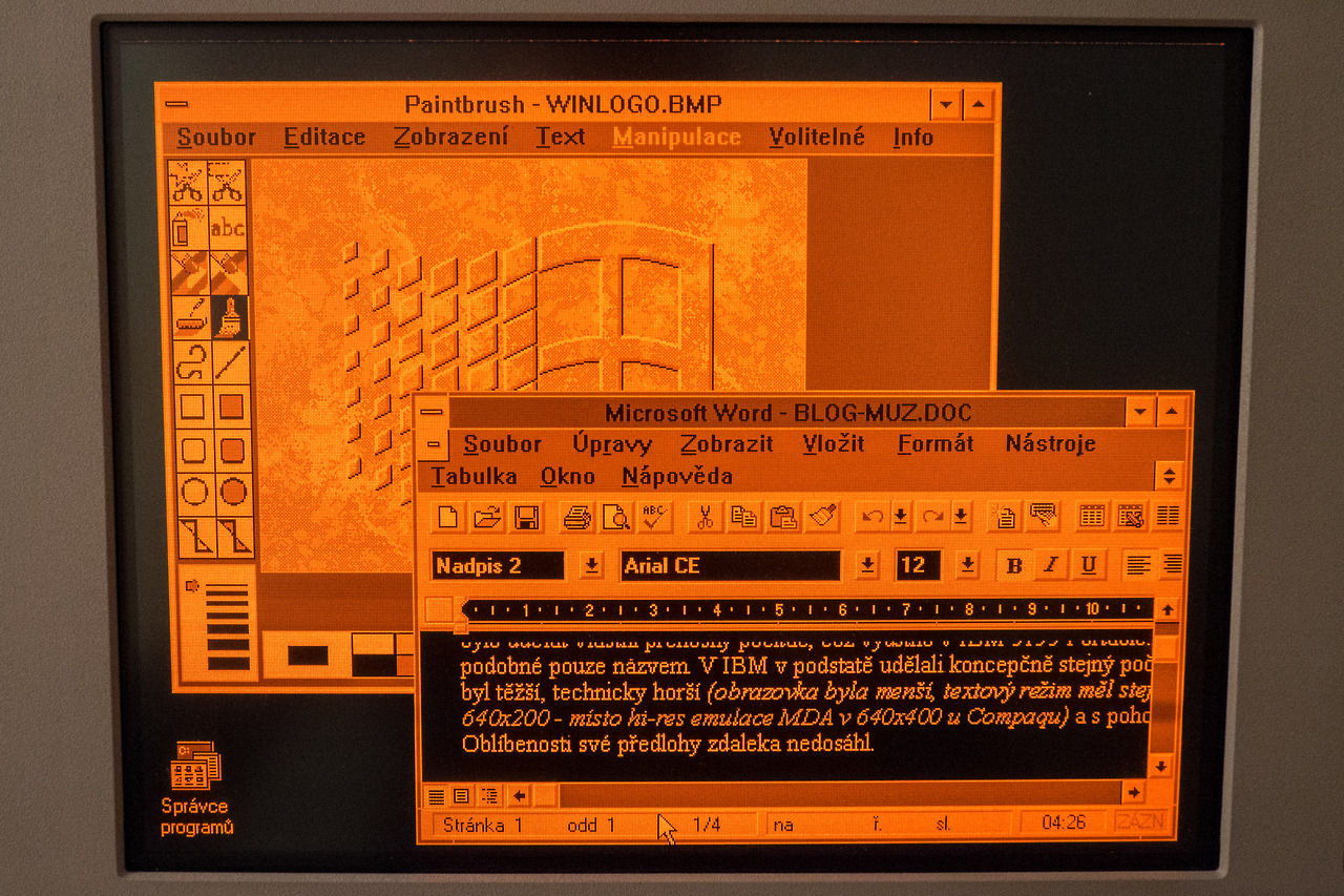 80-90s Computing — Windows 3.1 running on IBM PS/2 P70 with