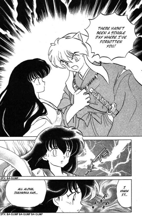 inu-kik:I keep seeing all of these posts about how InuYasha and Kikyou were never really in love.You