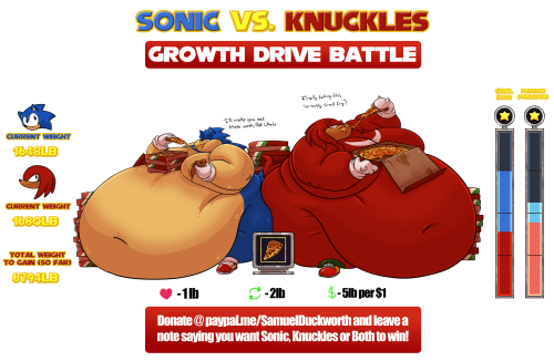 doodleglaz:  With their weights soaring into greater and higher heights, immobility is soon looking likely for the gluttonous duo. The competition seems to have truly begun…It looks like quite the battle is about to take place and it looks like the