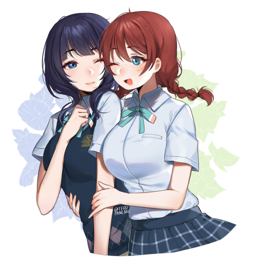 terupancake:3 gens of love live, 3 different 3rd year girl friends :^)https://twitter.com/terupancak