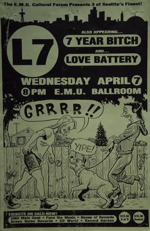 7yr-bitch:7 Year Bitch concert flyers