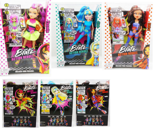 Doll News - Bratz Action Heroez dolls. From left to right,...
