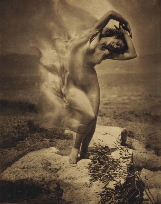 Theresa Duncan Dancing On the Acropolis 1921 Edward Steichen "Wind Fire" Photo 
