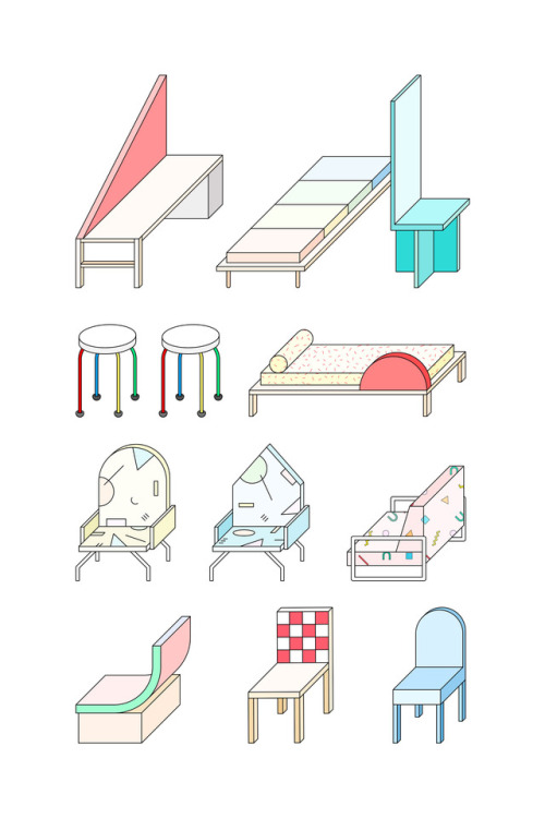 vengodelvalle: ⏘ geometric / chairs ⏘ @vengodelvalle▀