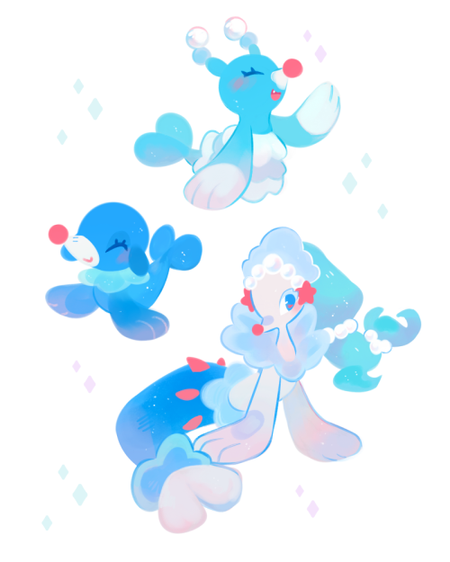 ieafy:Popplio evo line stickers! They will be available in my Etsy/Ticail by the end of the week ^__