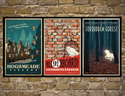 geek-studio:Harry Potter Travel Posters