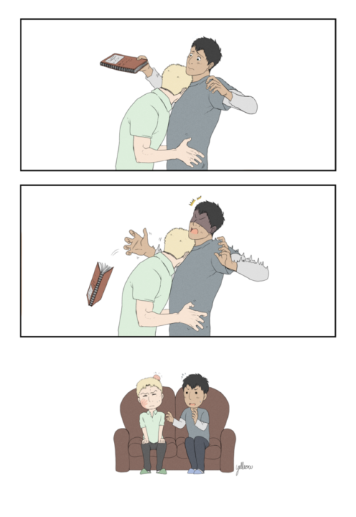 yeleleow: Reibert week 2018 - Day 2: Height Difference ‪Bertolt enjoys writing, and Reiner wants to 