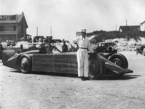 The Golden Arrow, a car that, in the 1920s, got the highest land speed ever recorded at 231 mph. 