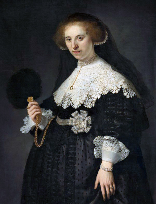 Portrait of Oopjen Coppit, Wife of Marten Soolmans by Rembrandt, 1634