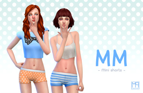 manueapinny: MM ★ Mini shorts Teen to elder18 colors [ Sim File Share ][ TSR ] To be published Jun 6