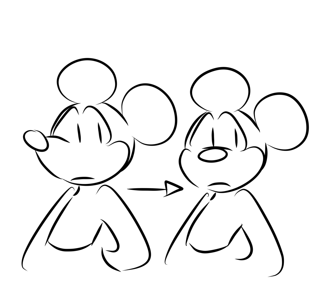 Cad drawings details of Mickey Mouse