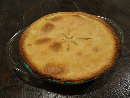 vegan chick’n pot pie with apricot, date, and raisin chutneyrecipe under the cut!makes one 9″ pieING