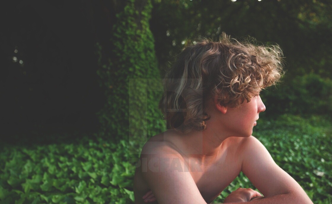 choppedwheatfields: Tom, a boy of 10 is chasing and teasing his slightly older sister through the lush winding growth of their grandmothers backyard garden. It’s a hot, muggy late Summer day. Wearing nothing but shorts, he teases his sister about having