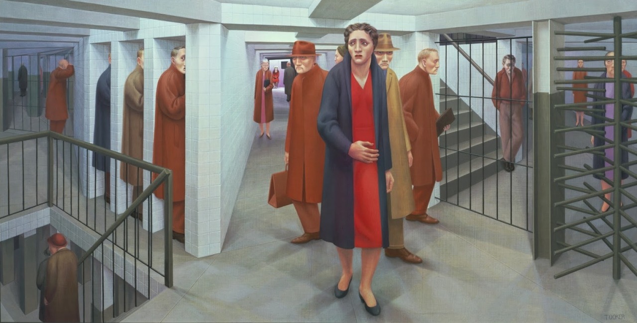 arsvitaest:  “The Subway” Author: George Tooker (American, 1920-2011)Date: 1950Medium: