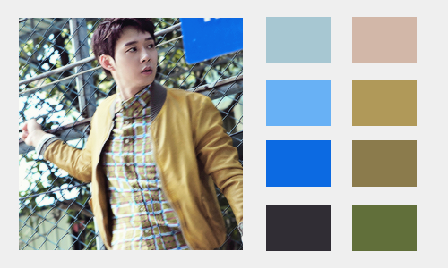 parkyooch:  yoochun; singles color palette 
