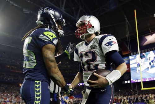 sbnation:Richard Sherman was the first to congratulate Tom Brady.(Photos by USA TODAY Sports) murder