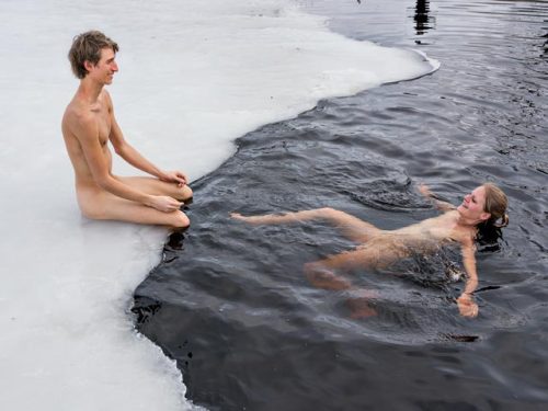 nakednudist77:“When gray winter encloses Sweden, ice hole bathing is a welcome release for the bold.