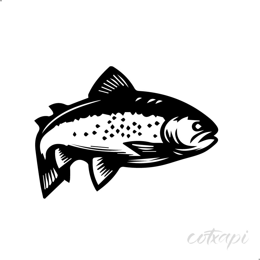 Sea Fish Silhouette Bundle, Ocean Fish Clipart & Vector Art Collection, Sea Animals Illustration