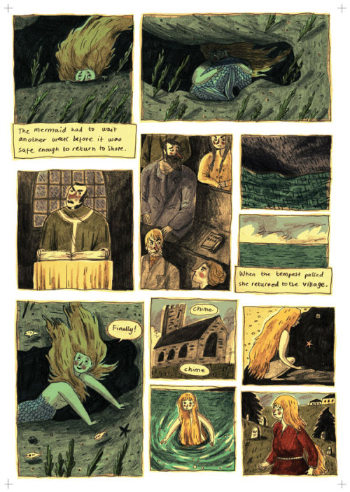 brionymaysmith: Finished my Cornish fairy tale project! Based on the story of the Mermaid of Zennor.