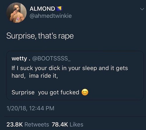 lastroseofspring:afatgirlsdiary:Get that through your heads. Some people don’t see it as rape 