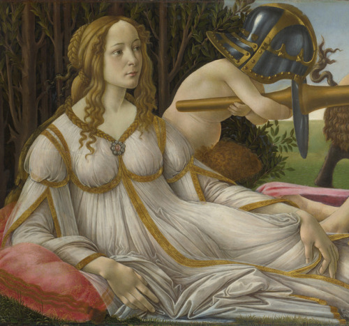 ars-videndi:Sandro Botticelli, Venus and Mars, c.1483, tempera on panel,69 x 173.5 cmNational Galler