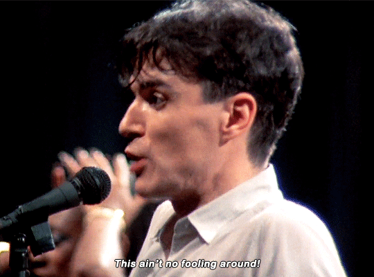 byrneout: Talking Heads performing Life During Wartime in Los Angeles, December 1983.