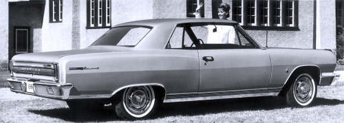 carsthatnevermadeitetc:  Acadian Beaumont SD Coupé, 1964. A version of the Chevrolet