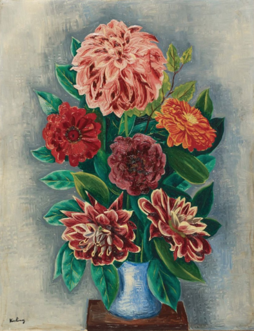 MOISE KISLING (1891-1953) VASE DE FLEURS, 1928Huile sur toile