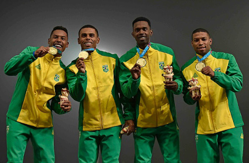 Team Brazil wins Gold in both Athletics Women&rsquo;s and Men’s 4x100m Relay Final at Vill