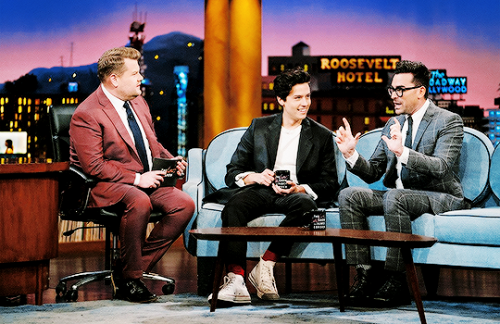 @headlineplanet: Cole Sprouse and Dan Levy appeared on Thursday’s Late Late Show With James Co