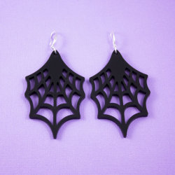 magicalshopping: (via Spiderweb Drop Earrings Black)    ♡ Follow for a Magical Shopping experience! ♡   