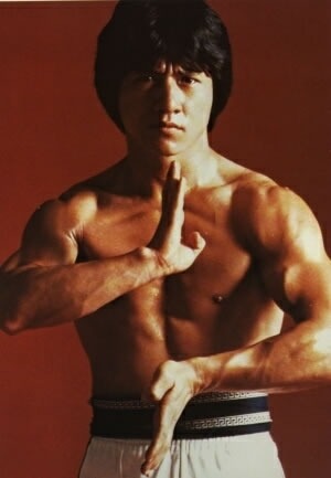 feiyueshoesusa:  Jackie Chen, Jet Li, Donnie Yen and Bruce Lee’s muscle  Looking