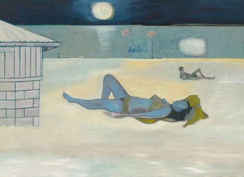 terminusantequem:Peter Doig (British, b. 1959), Night Bathers, 2019. Oil on linen, 275 x 200 cm