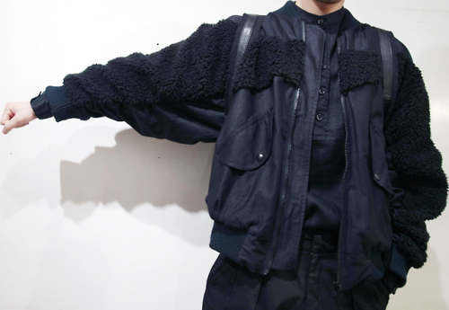 theleftist:.sasu kauppi ‘bomber jacket with fuzz’/ henrik vibskov ‘3d shirt’