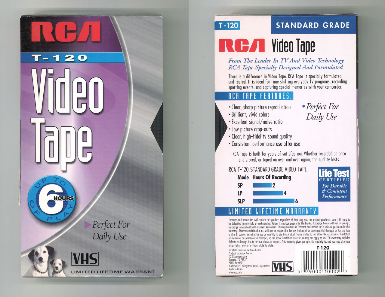 2-Pack RCA T-120H VHS Video Cassette 120-Minutes 