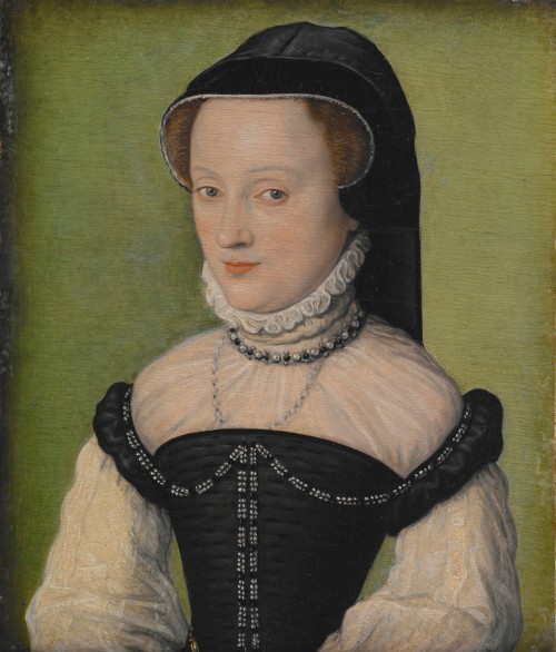 history-of-fashion:ab. 1560-1565 Corneille de Lyon - Portrait of Madame de Châtillon(Indianapolis Mu