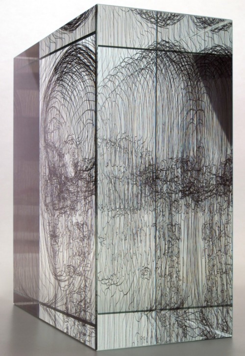 myampgoesto11: Glass gellages by Michal Macků Since the end of 1989, Michal Macku has used his own c