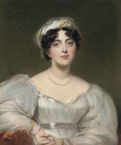 books0977:Portrait of a lady, traditionally identified as Mrs Finch, half-length, in a white dress w