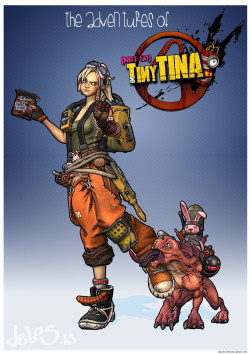 ucsdcomicbookclub:  goldo_O  I’m a big fan of Tiny Tina so I decided to make a grown-up version of her in 3D and do a short comic to introduce her.  This story happens 5 years after Borderlands 2 ending, and Tina is now 18. She’s sponsored by Torgue